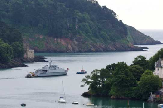 20 June 2023 - 08:36:49

-----------------------
BRNC training ship Hindostan departs Dartmouth.
